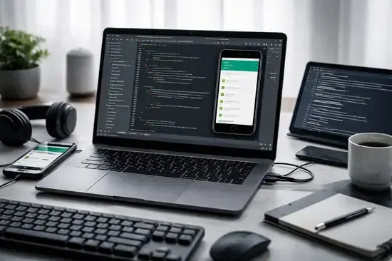 entorno de desarrollo profesional en una tablet Android