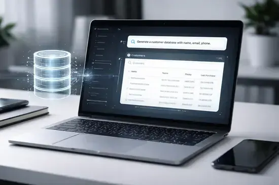 generar bases de datos con IA
