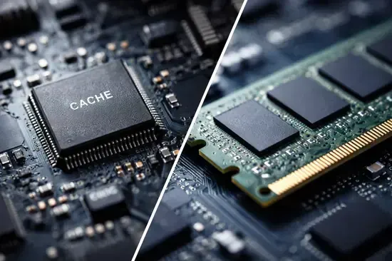 diferencia entre memoria caché y memoria RAM
