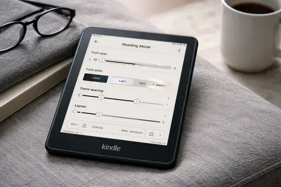 configurar modo lectura Kindle