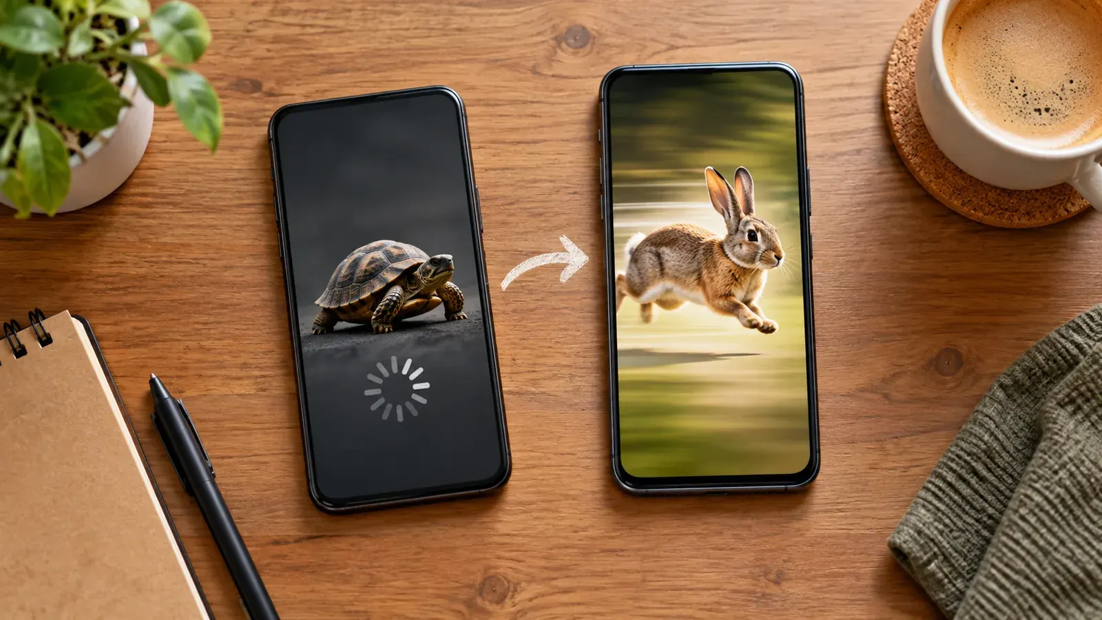 Imagen conceptual generada con IA sobre ¡Revive tu Android lento! Guía infalible para recuperarlo en minutos