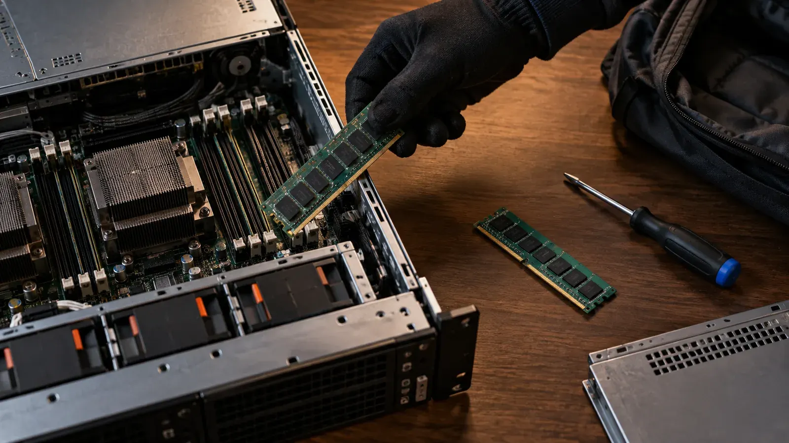 Imagen conceptual generada con IA sobre Cold Boot Attack: Protege la RAM de tu servidor en 2026