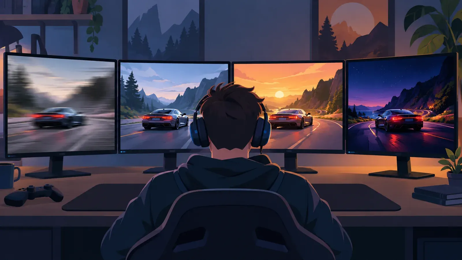 Imagen conceptual generada con IA sobre Guía de Paneles Gaming 2026: ¿TN, VA, IPS u OLED?