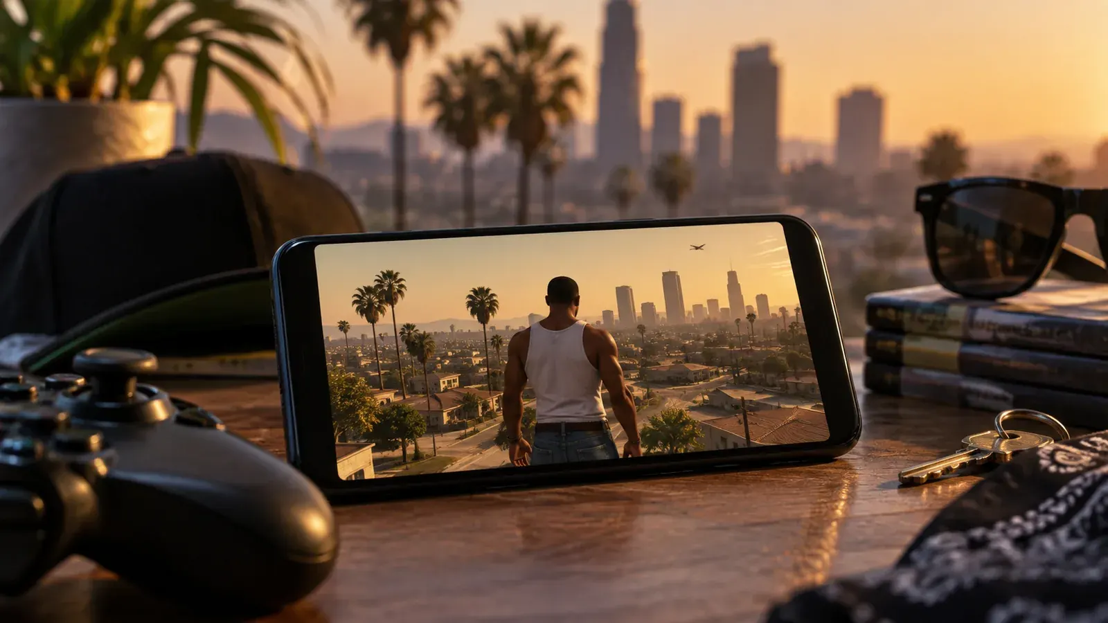 Imagen conceptual generada con IA sobre GTA San Andreas en Android: Guía Maestra de Optimización 2026
