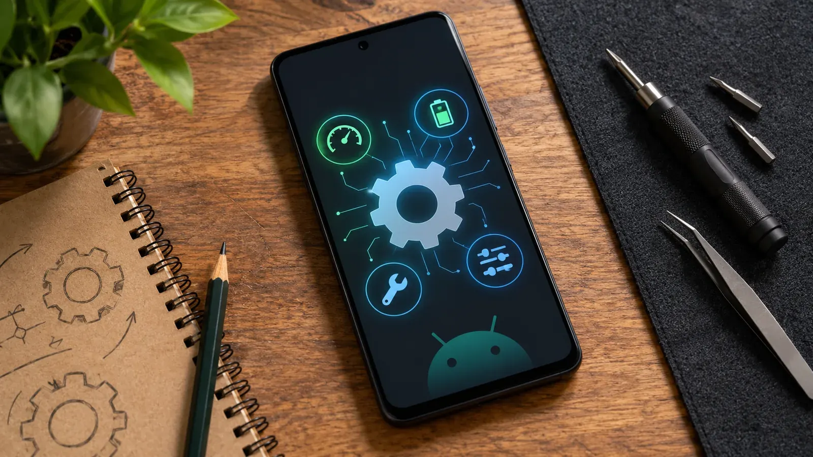 Imagen conceptual generada con IA sobre Guía Definitiva 2026: Activa y Domina las Opciones de Desarrollador en Android para Explotar al Máximo tu Móvil
