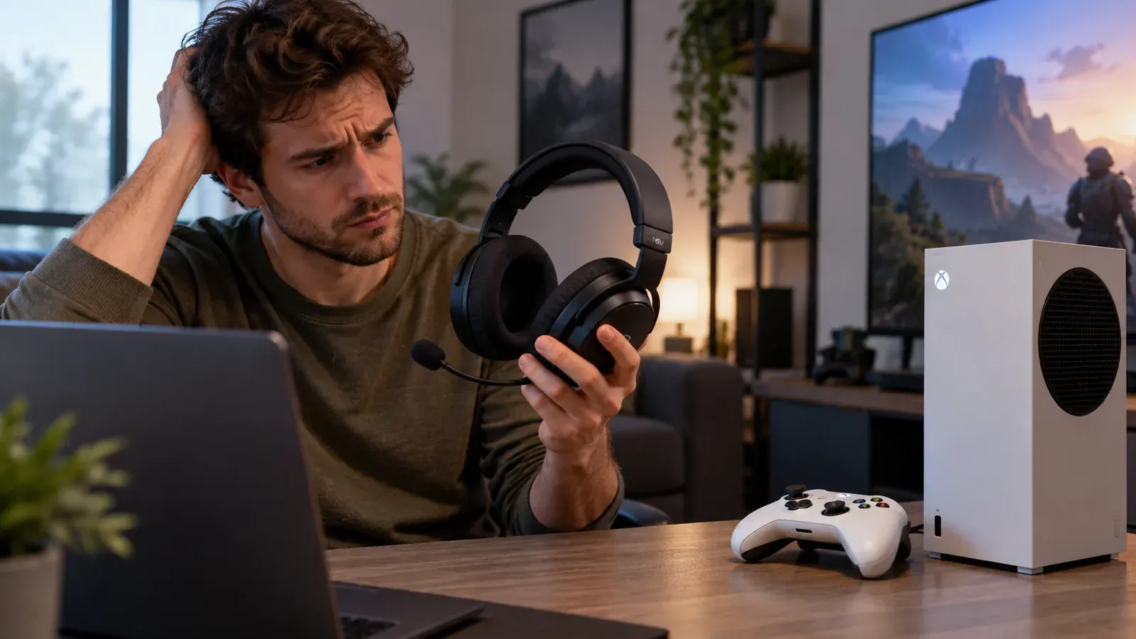 Imagen conceptual generada con IA sobre Cómo usar cascos inalámbricos de PC en Xbox (Guía 2026)