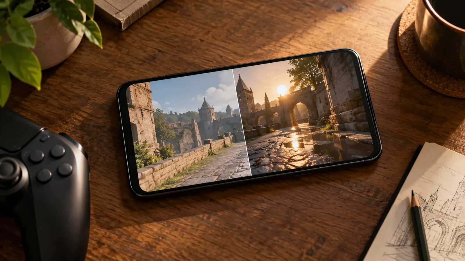 Imagen conceptual generada con IA sobre Ray Tracing en móviles 2026: Guía completa y rendimiento real