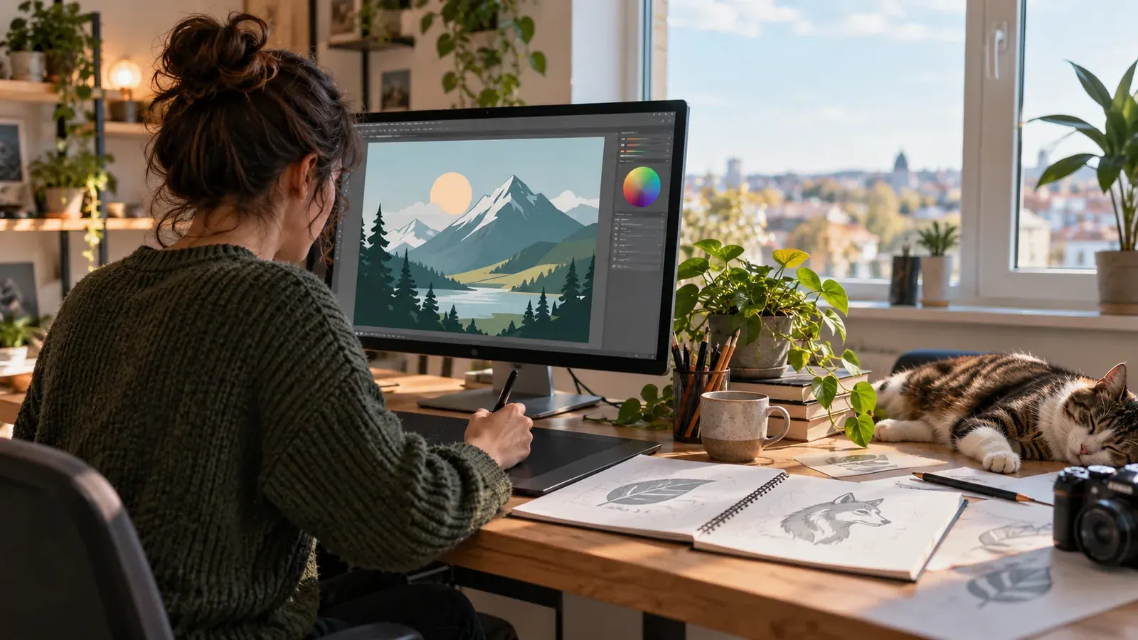 Imagen conceptual generada con IA sobre Guía de Inkscape 2026: Domina el diseño vectorial gratuito
