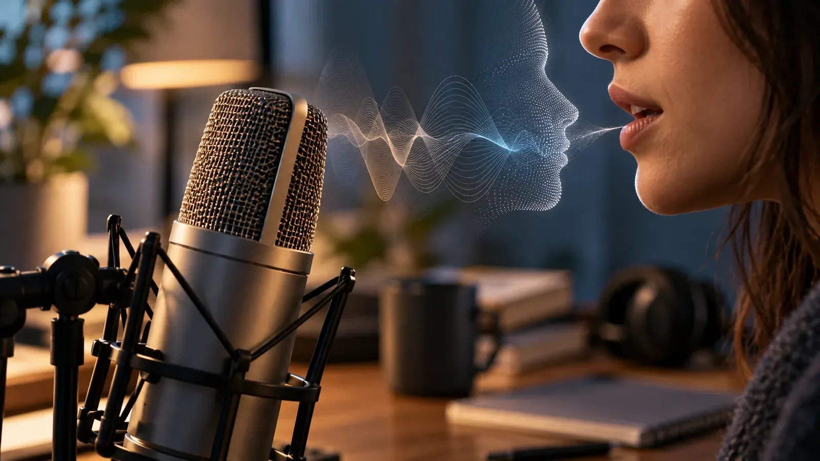 Imagen conceptual generada con IA sobre Cómo crear voces sintéticas naturales con IA: Guía 2026