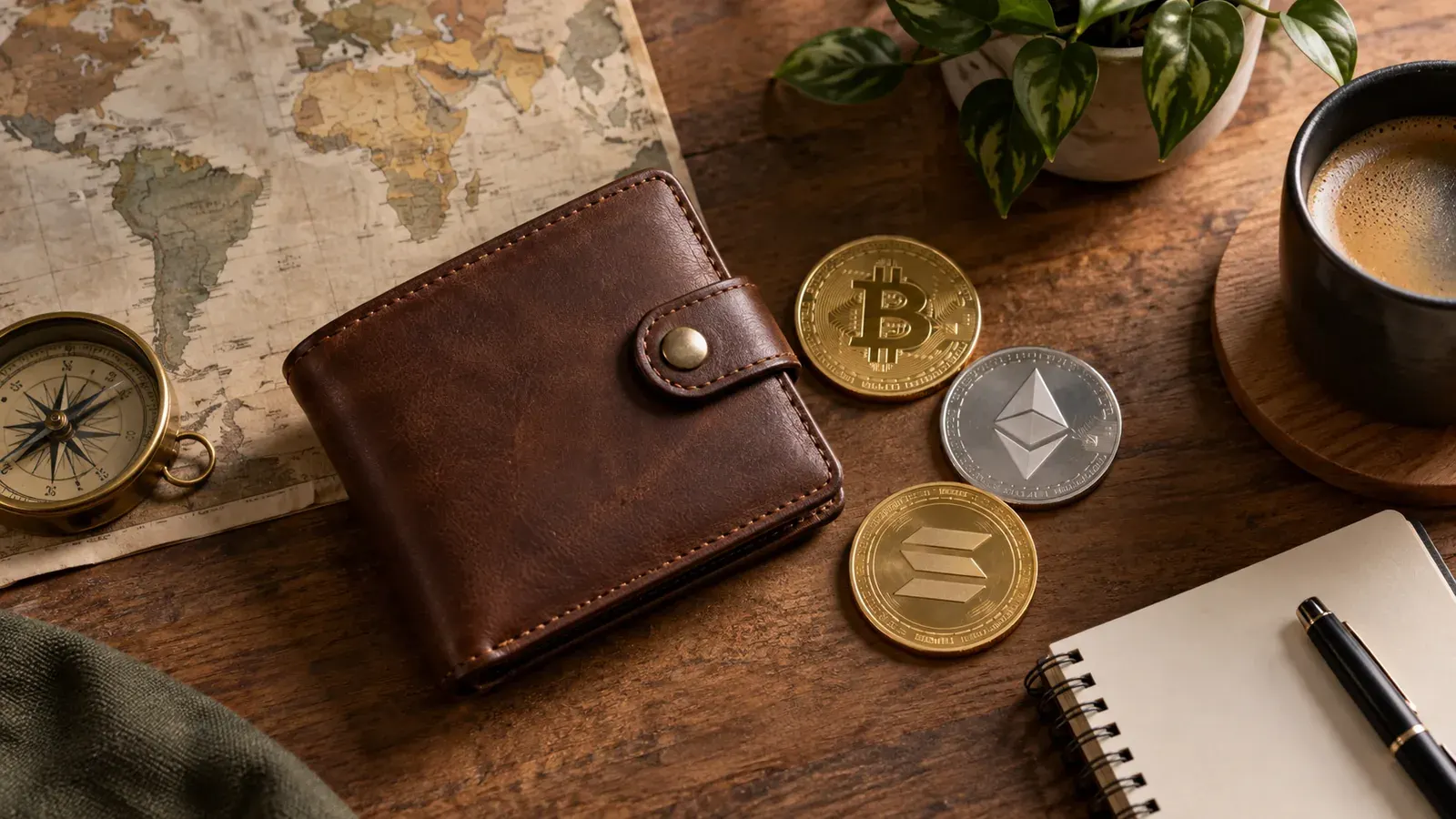 Imagen conceptual generada con IA sobre Cómo configurar tu billetera de criptomonedas en 2026