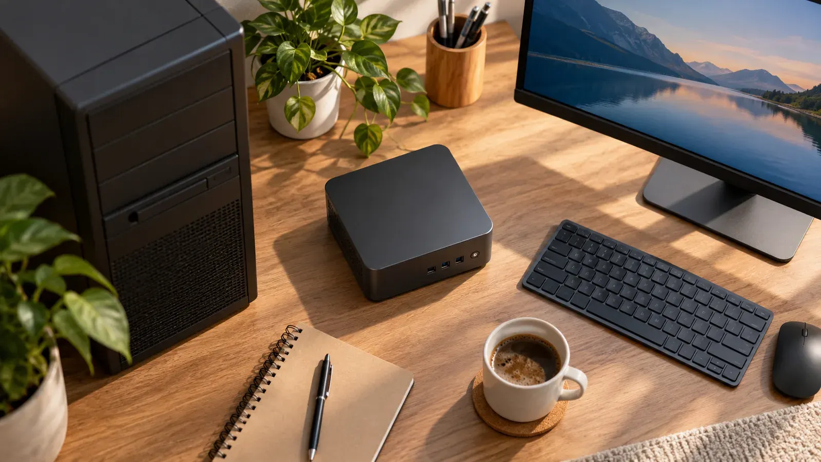 Imagen conceptual generada con IA sobre Qué es un Mini PC y por qué es la mejor opción para tu hogar