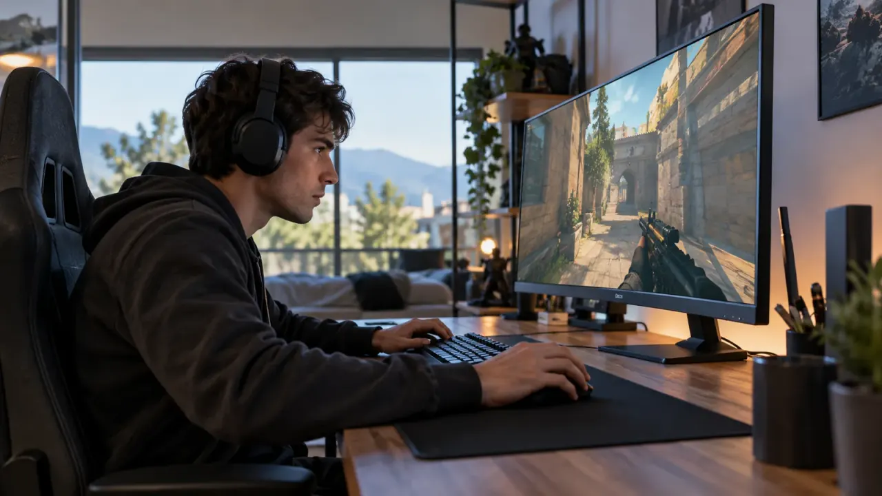 Imagen conceptual generada con IA sobre Cómo reducir el Input Lag en tu monitor: Guía Profesional 2026