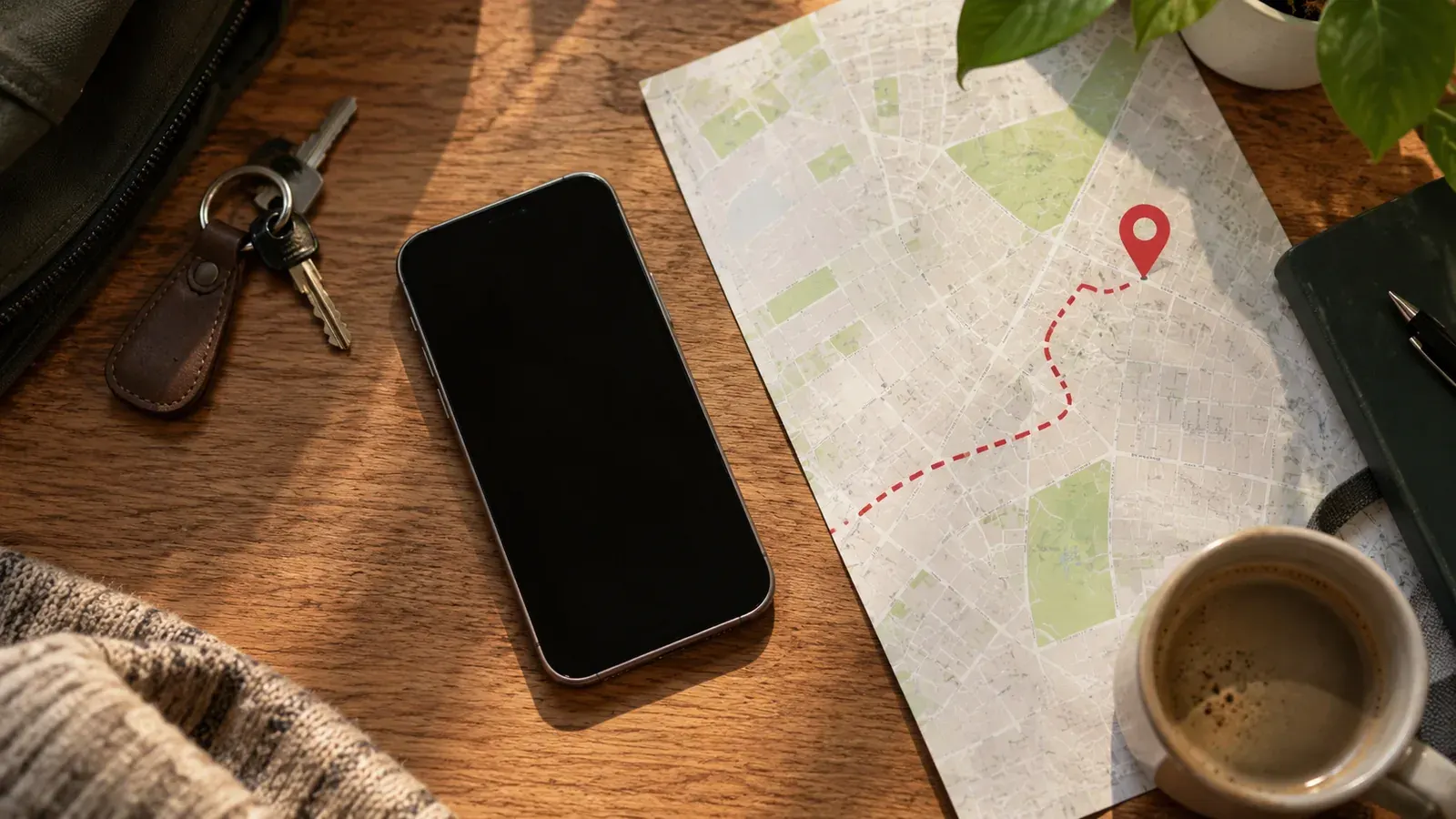 Imagen conceptual generada con IA sobre Cómo usar Find My de Apple para localizar dispositivos apagados
