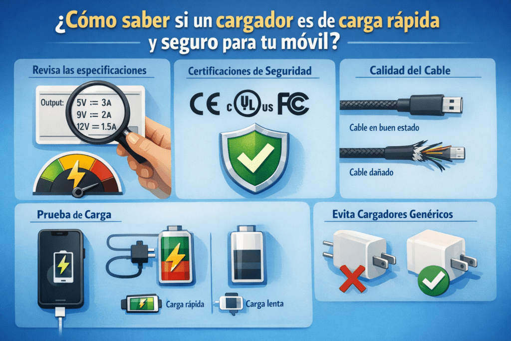 Cómo saber si un cargador es de carga rápida y seguro