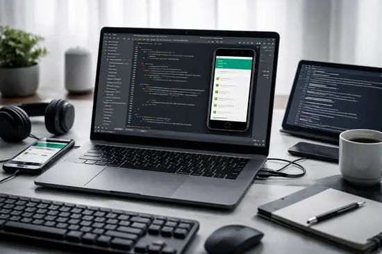 entorno de desarrollo profesional en una tablet Android