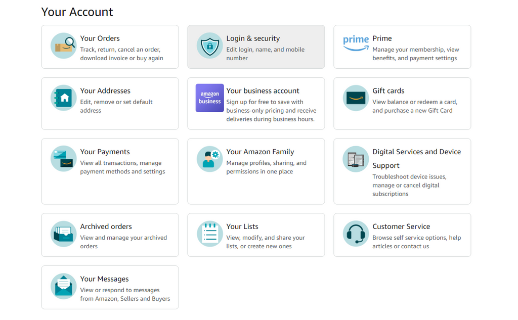 seguridad cuenta Amazon