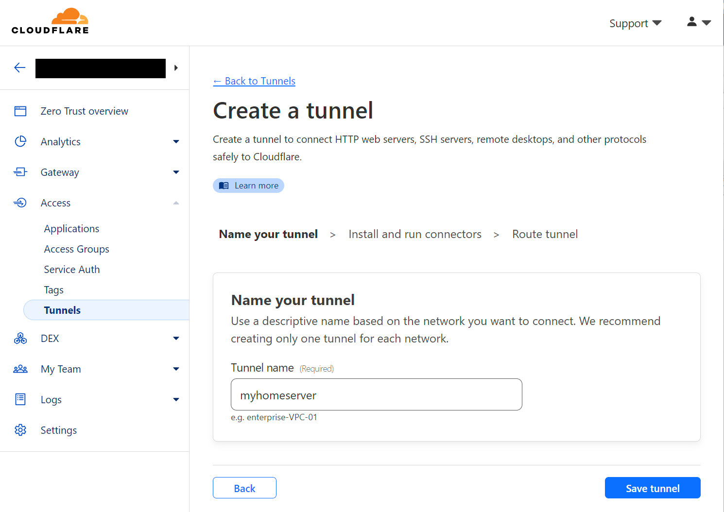 túnel Cloudflare